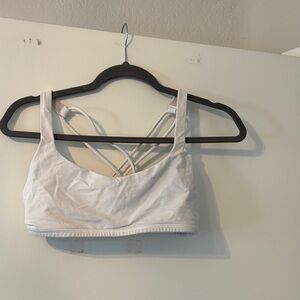 Lululemon Athletica White Strappy Sports Bra